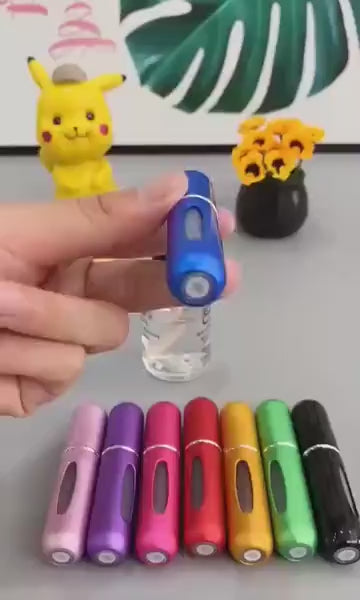 10 Pcs Reusable Multicolor Perfume Refiller - Perfect Storage Solution