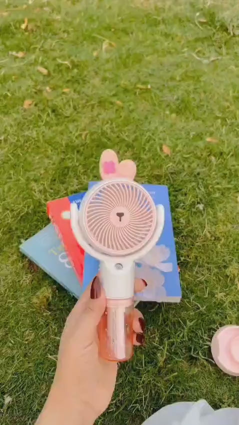 Portable Rechargeable Fan Pink Sanrio Character Design