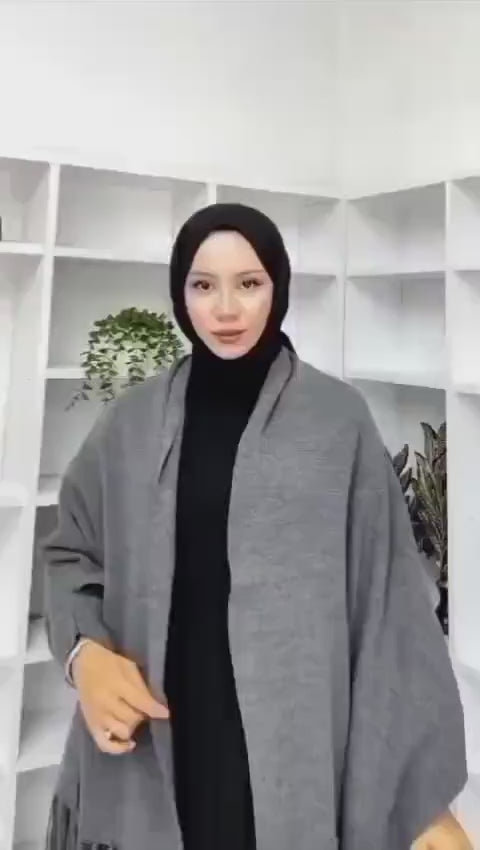 Women's Fleece Plain Cape Shawl