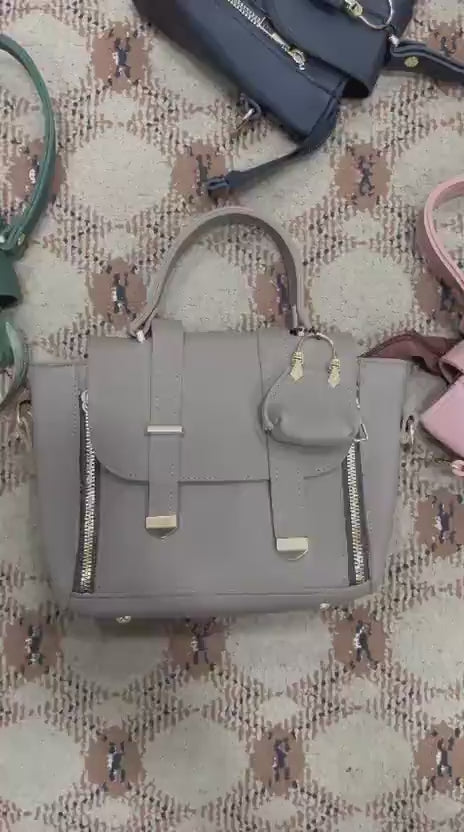 Girl's Rexine Plain Hand Bag