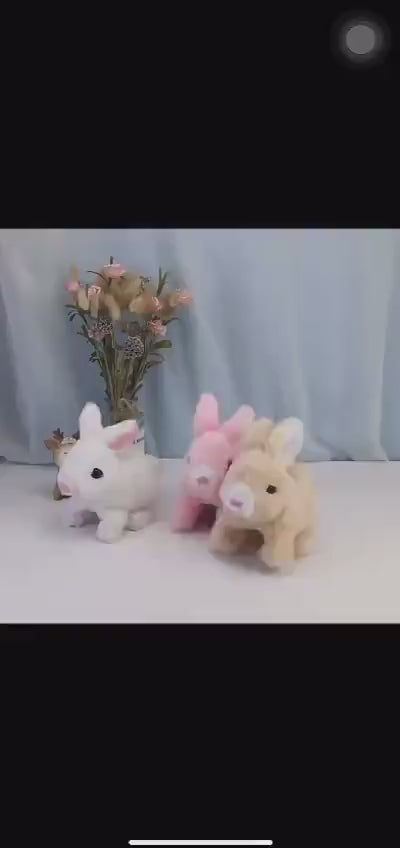 Plush Walking Rabbit Toy for Kids 3 Colors