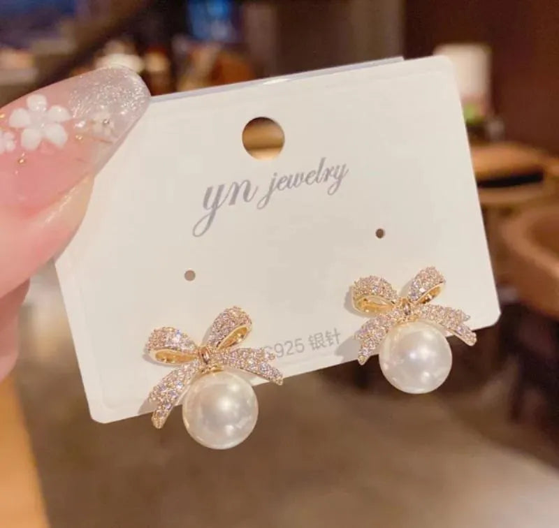 Gold Plated Artificial Stones Earrings