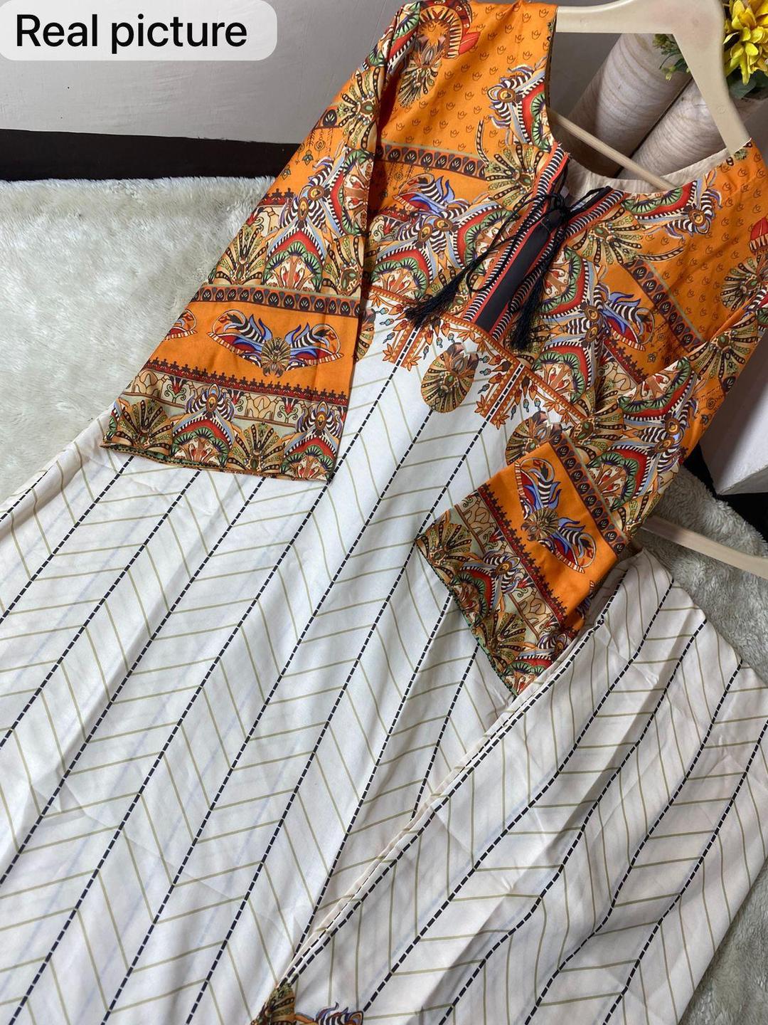 Stylish Women's Stitched Printed Shirt And Trouser Set - 2 Pcs