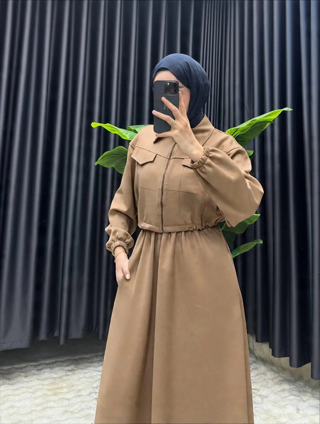 2 Pcs Women's Stitched Fleece Plain Zipper Tracksuit