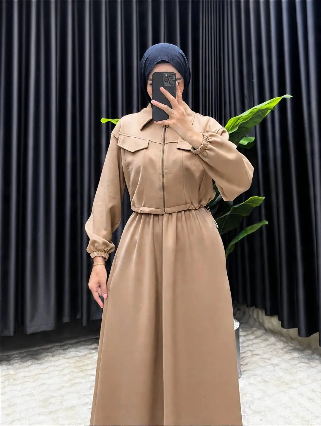 2 Pcs Women's Stitched Fleece Plain Zipper Tracksuit