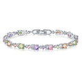 Multicolored Gemstone Bracelet for Women with Gold Plating