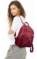 Casual Faux Leather Backpack - 1 Pc Waterproof Multicolor