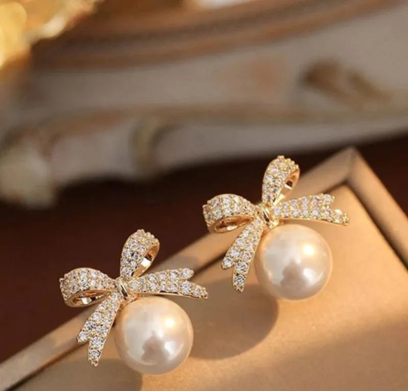 Gold Plated Artificial Stones Earrings