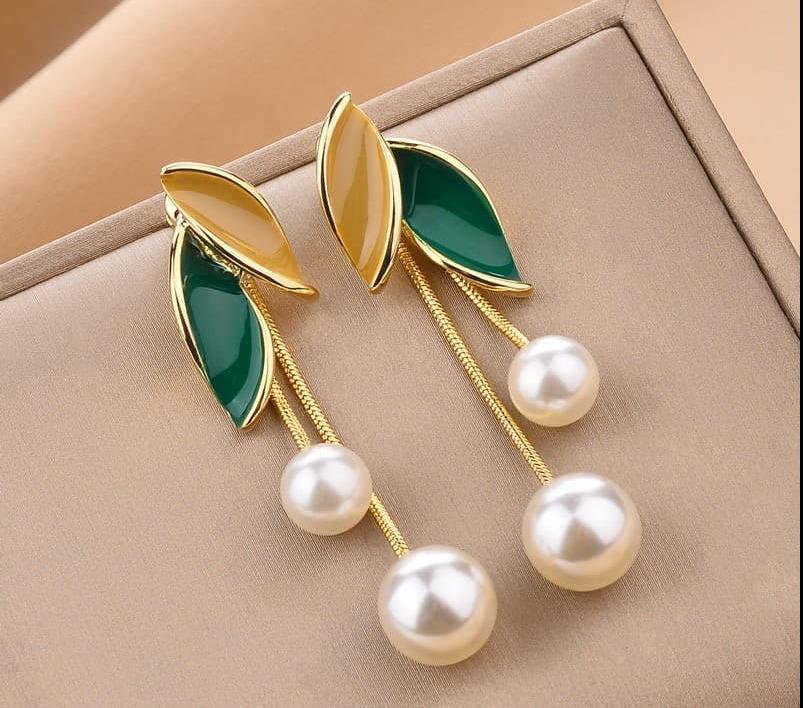 Gold Plated Pearl Earrings