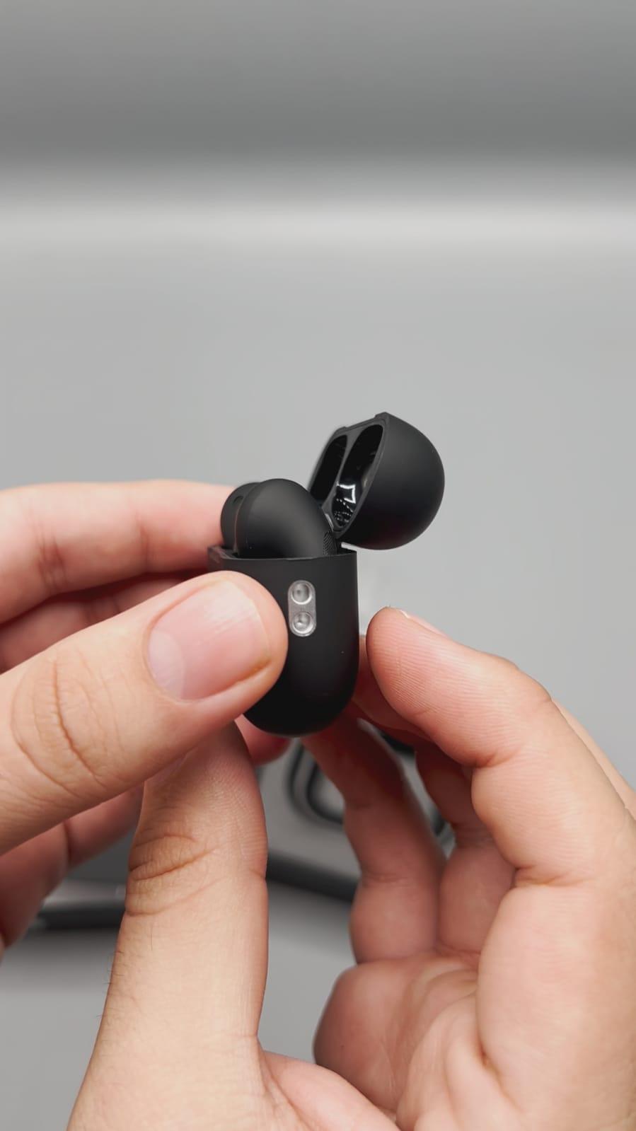 Black AirPods Pro (2nd Gen USA Made) with MagSafe Charging Case and Active Noise Cancellation