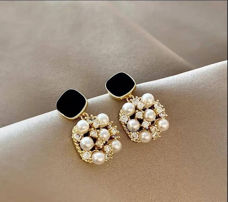 Fashion Rhinestone Square Earrings For Women (PJT-984)