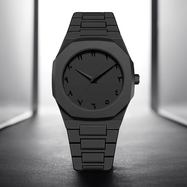 Full Black Aura Quartz Watch – Lightweight Design, , Premium Quality & Finish – Best Quality Analog Watch For Boys – Watch For Men | Full Black Color Watch