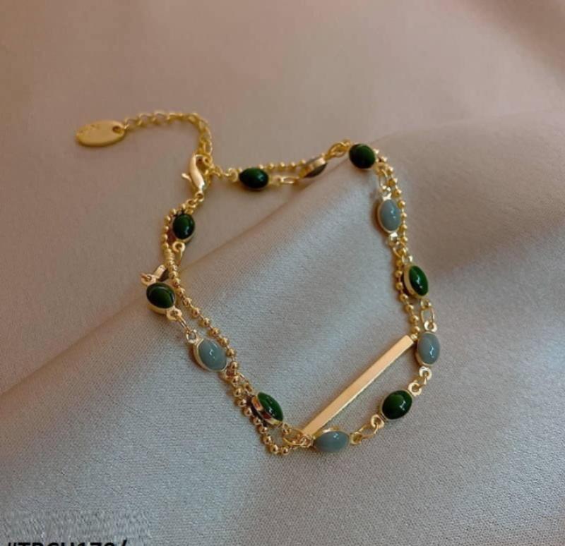 1 Pc Gold Plated Beads Charm Bracelet