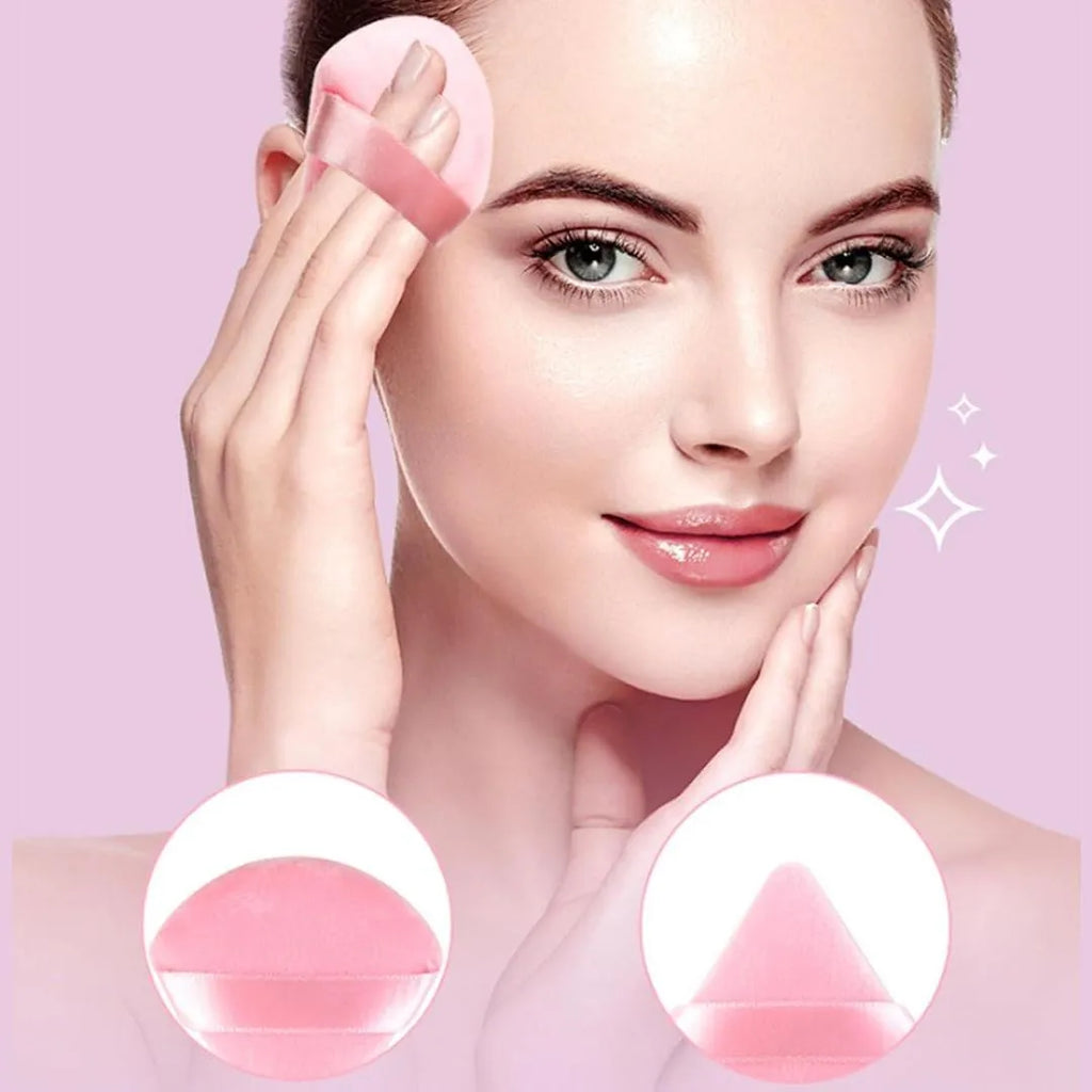 4 Pcs Reusable Cotton Powder Puff - Perfect Makeup Accessory for Blending and Contouring