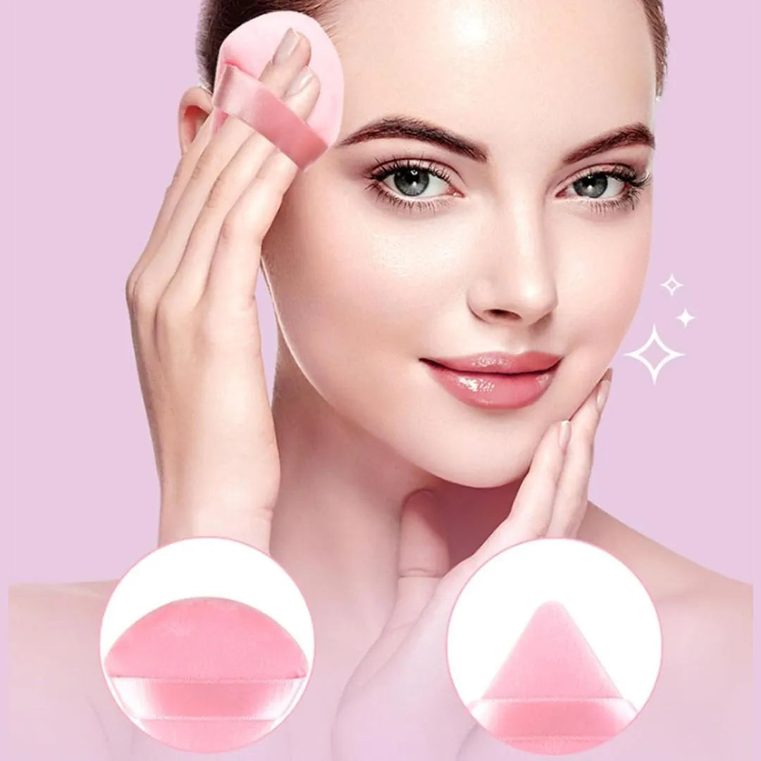 4 Pcs Reusable Cotton Powder Puff - Perfect Makeup Accessory for Blending and Contouring