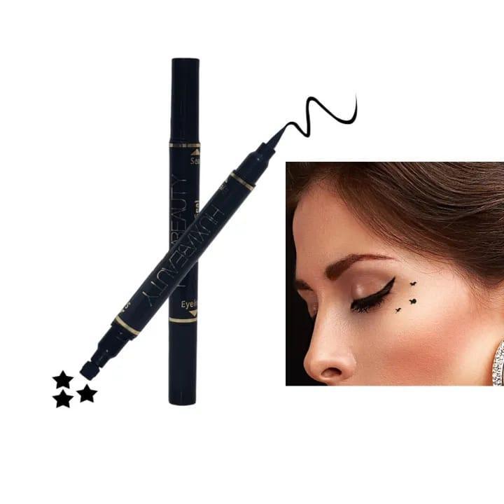 2 In 1 Waterproof Stamp Eyeliner - Smudge Proof Liquid Makeup
