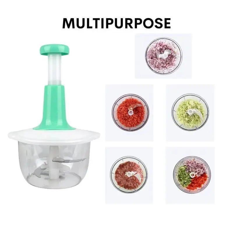 1 Pc Hand Push Manual Food Chopper- 2 Liter