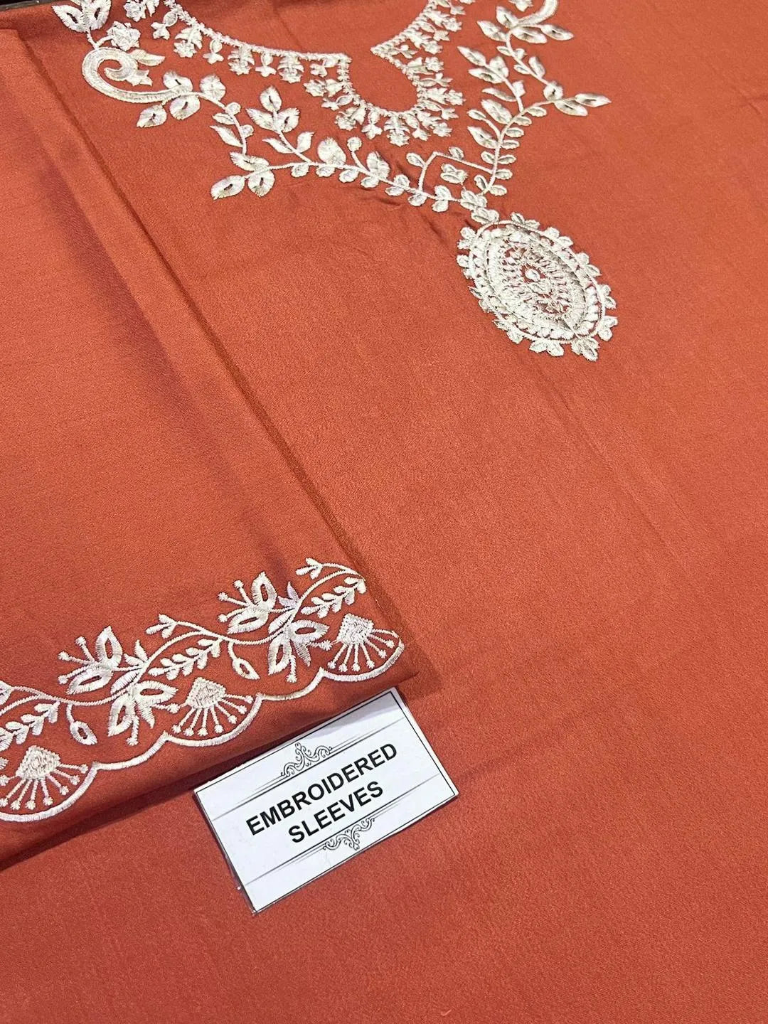 2 Pcs Womens Unstitched Embroidered Suit