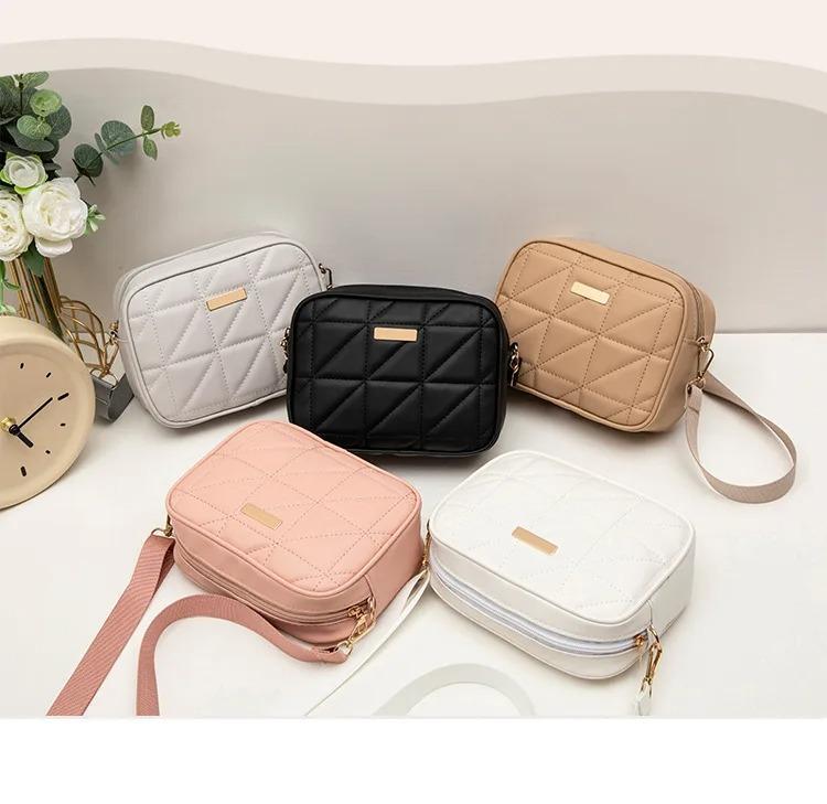 Stylish Girl's Crossbody Bag - Off White 1 Pc with Embroidered Pattern