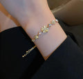 1 Pc Gold Plated Flower Charm Bracelet