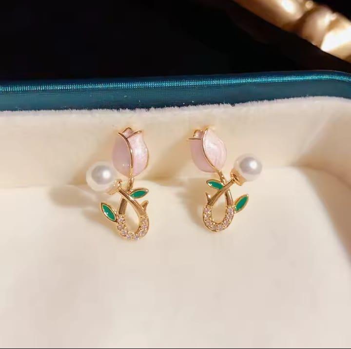 Funky 925 Sterling Silver Zircon Earrings