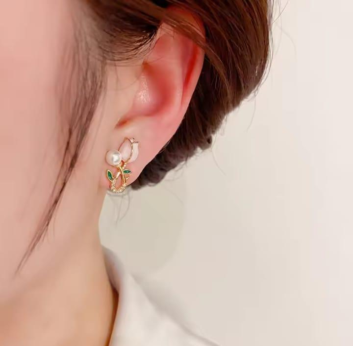 Funky 925 Sterling Silver Zircon Earrings