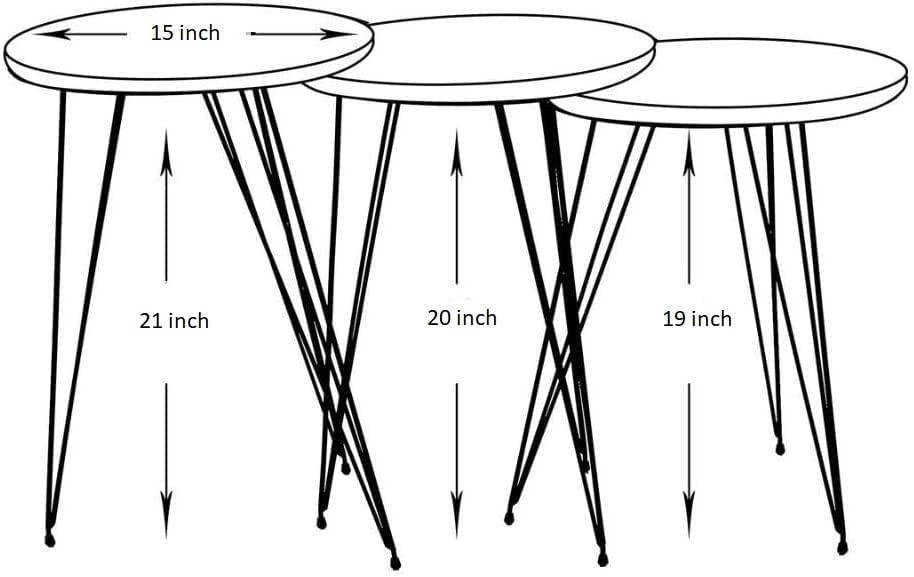 3 Pcs Coffee Table Set