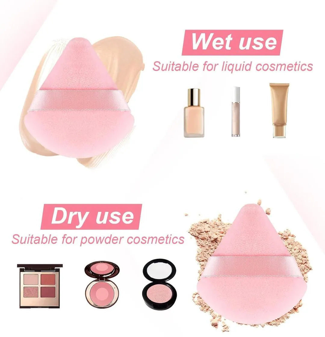 4 Pcs Reusable Cotton Powder Puff - Perfect Makeup Accessory for Blending and Contouring
