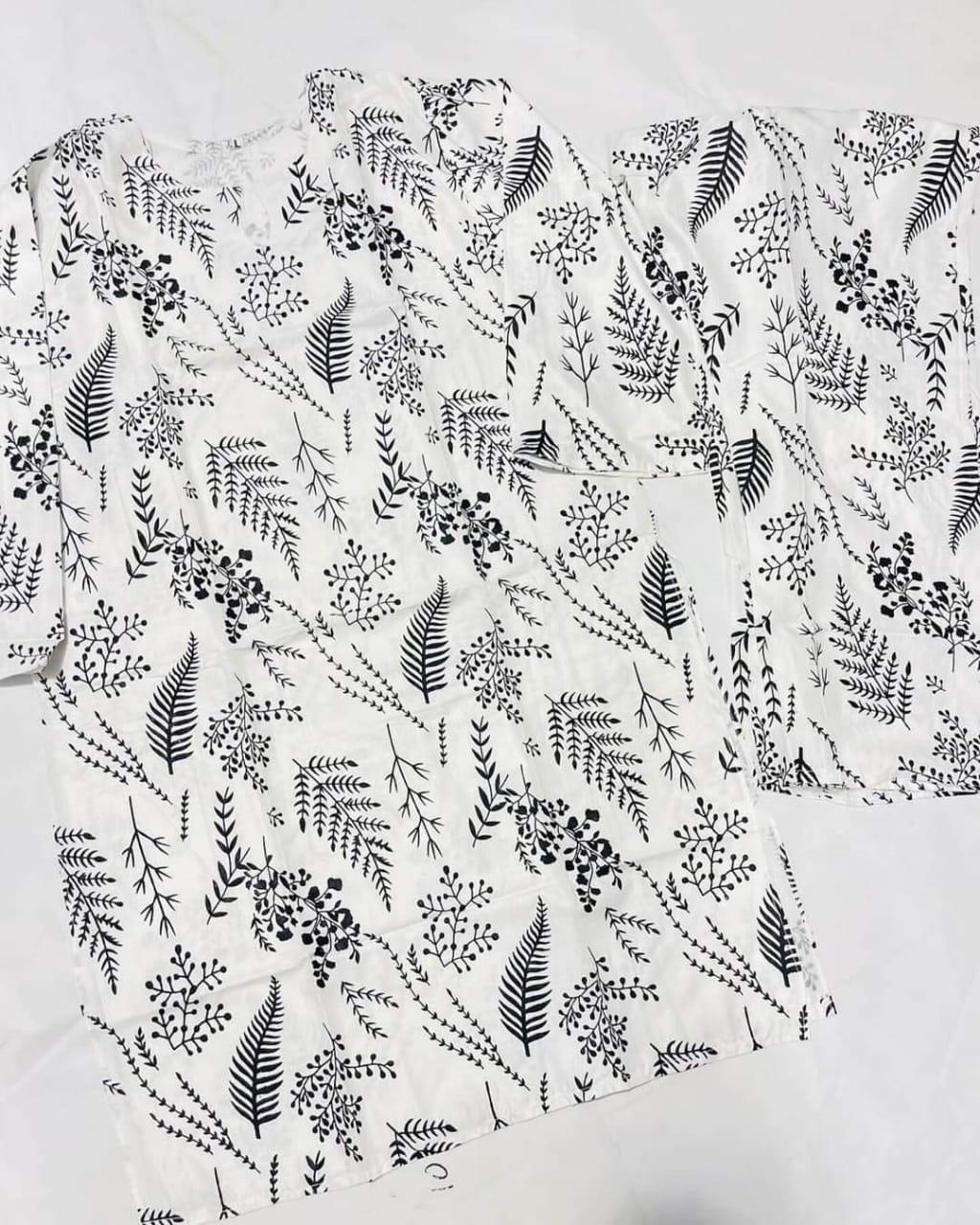Stylish Women's Stitched Printed Shirt and Trouser Set, 2 Pcs, Arabic Linen