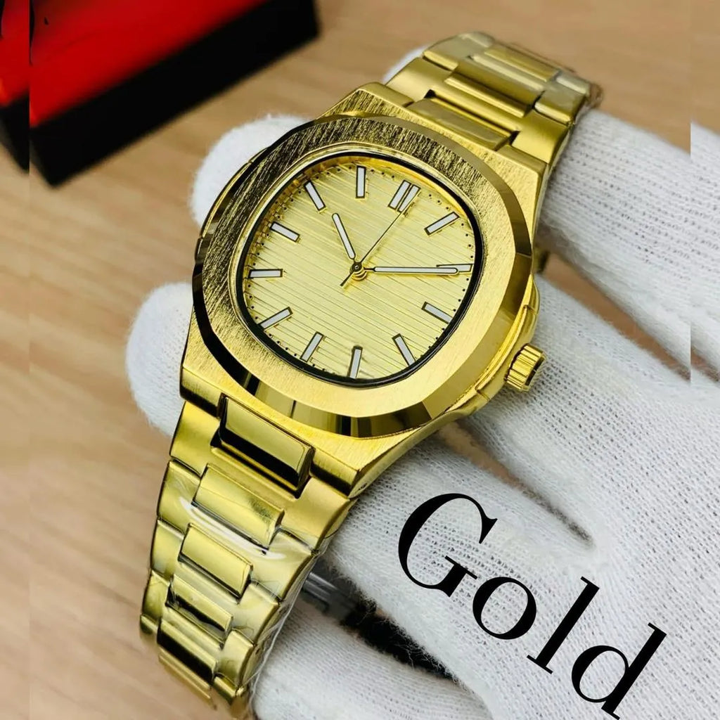 Men's Square Analogue Watch with Chain Strap - 1 Pc, Stylish and Durable Timepiece