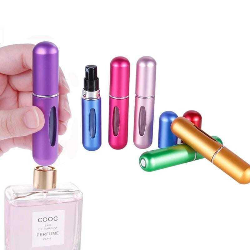 10 Pcs Reusable Multicolor Perfume Refiller - Perfect Storage Solution