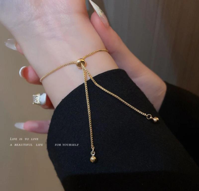 1 Pc Gold Plated Flower Charm Bracelet