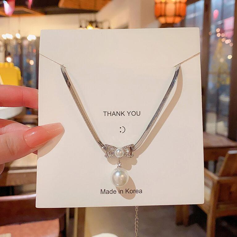Pearl Stone Gold Plated Necklace