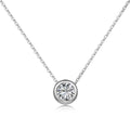 Silver Plated Zircon Pendant Necklace for Women