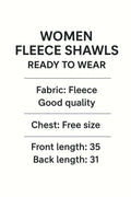 Women's Fleece Plain Cape Shawl
