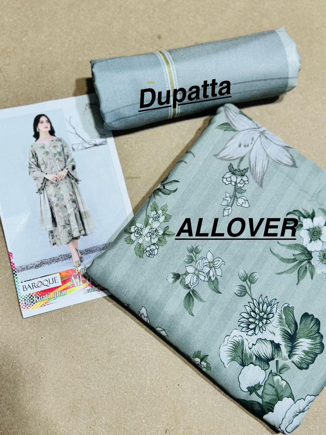 3 Pcs Women's Unstitched Viscose Digital Print Suit