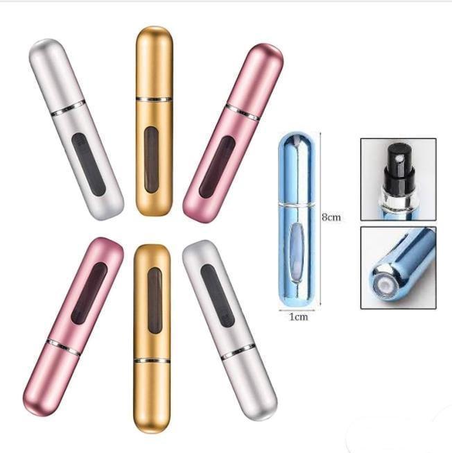 10 Pcs Reusable Multicolor Perfume Refiller - Perfect Storage Solution