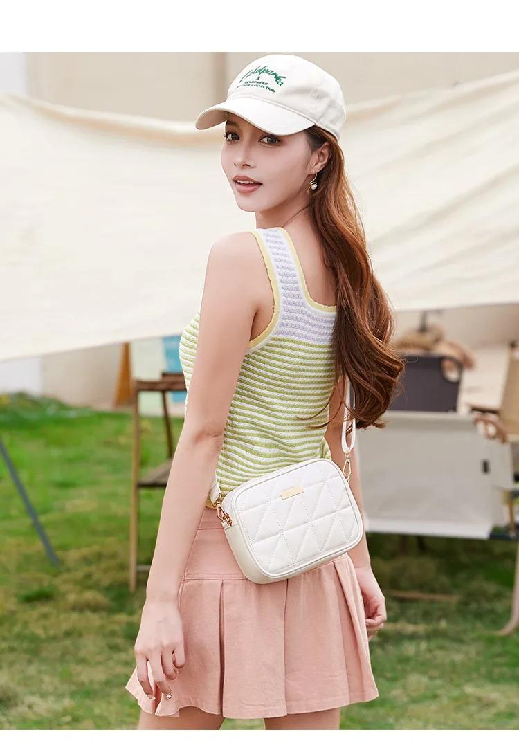 Stylish Girl's Crossbody Bag - Off White 1 Pc with Embroidered Pattern