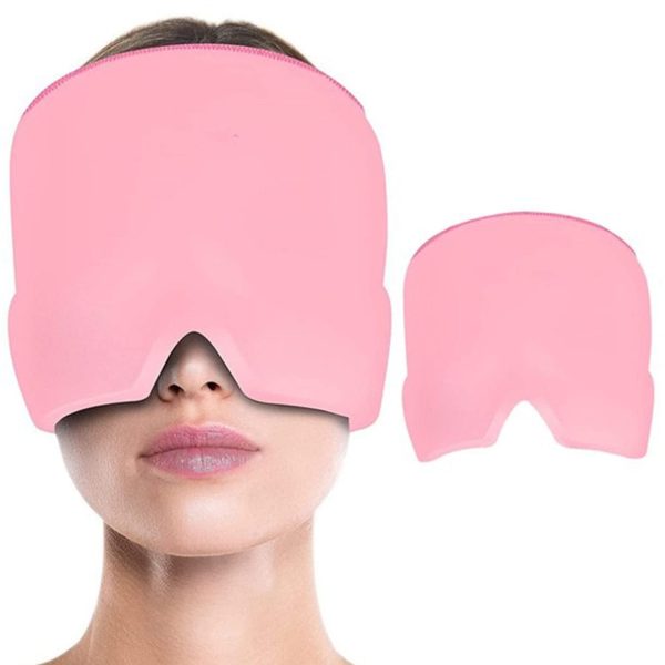Migraine Relief Cap – Headache Relief Hat For Migraine Relief, Tension, One Size Fits All Headache Cap With Reusable Ice Gel Pack For Puffy Eyes, Stress Relief ( Random Color )