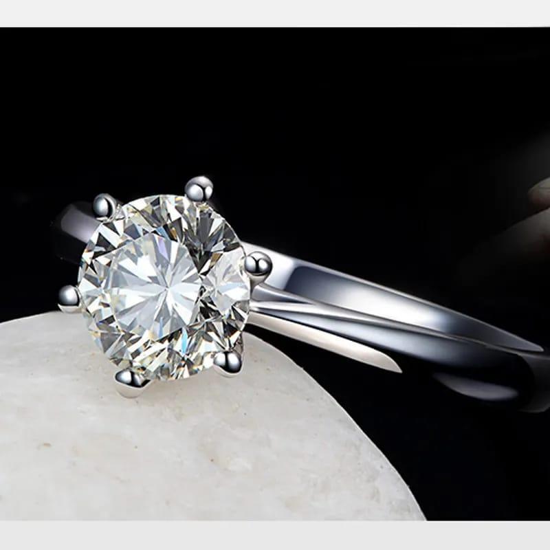 Modern Design Crystal Charm Ring for Unisex - 1 Pc