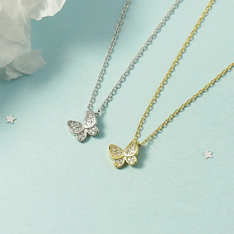 New Butterfly Necklace Women's Personalized Simple Niche All-match Pendant Collarbone Chain Korean Style Cold Style Valentine's Day