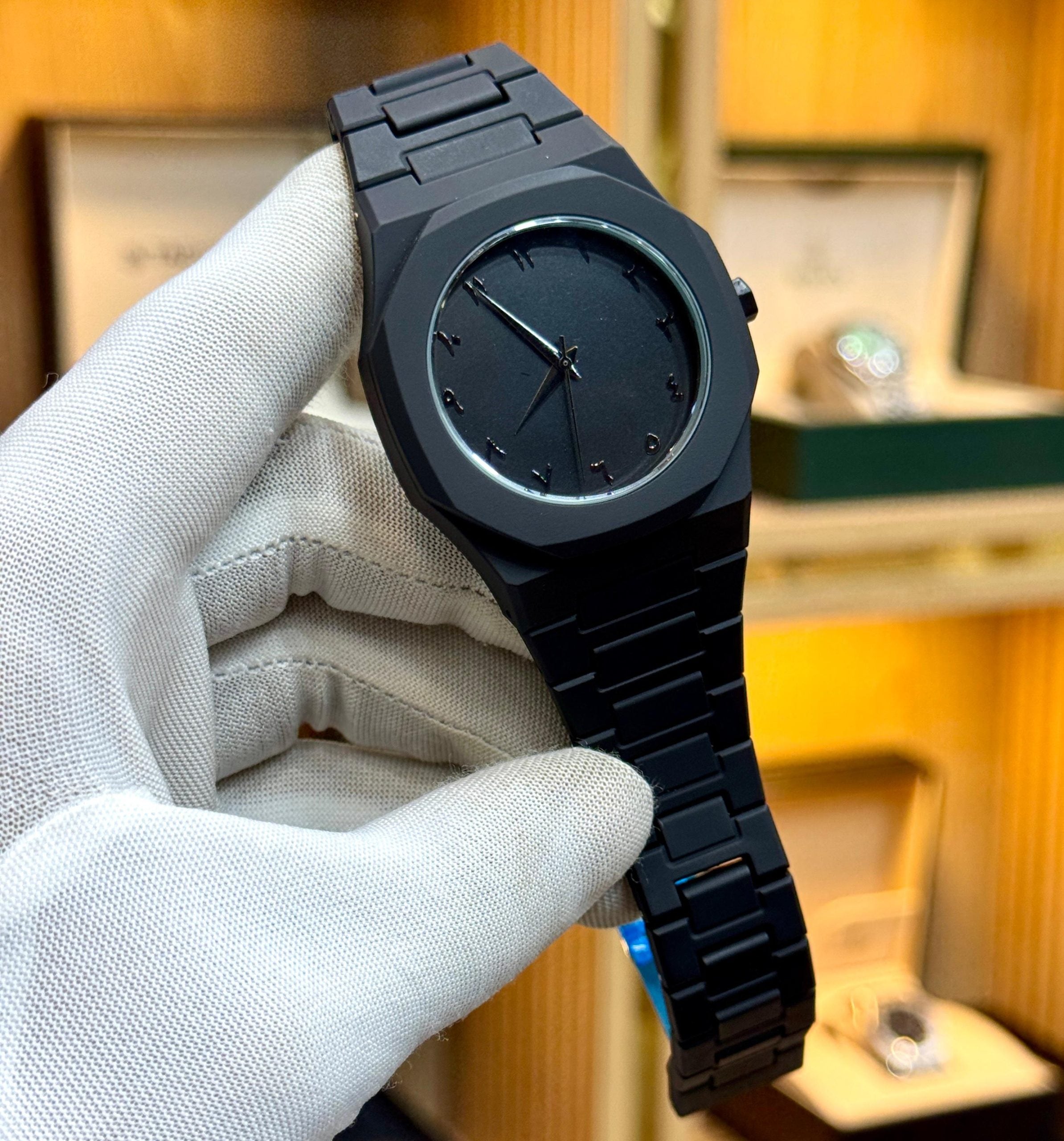 Full Black Aura Quartz Watch – Lightweight Design, , Premium Quality & Finish – Best Quality Analog Watch For Boys – Watch For Men | Full Black Color Watch