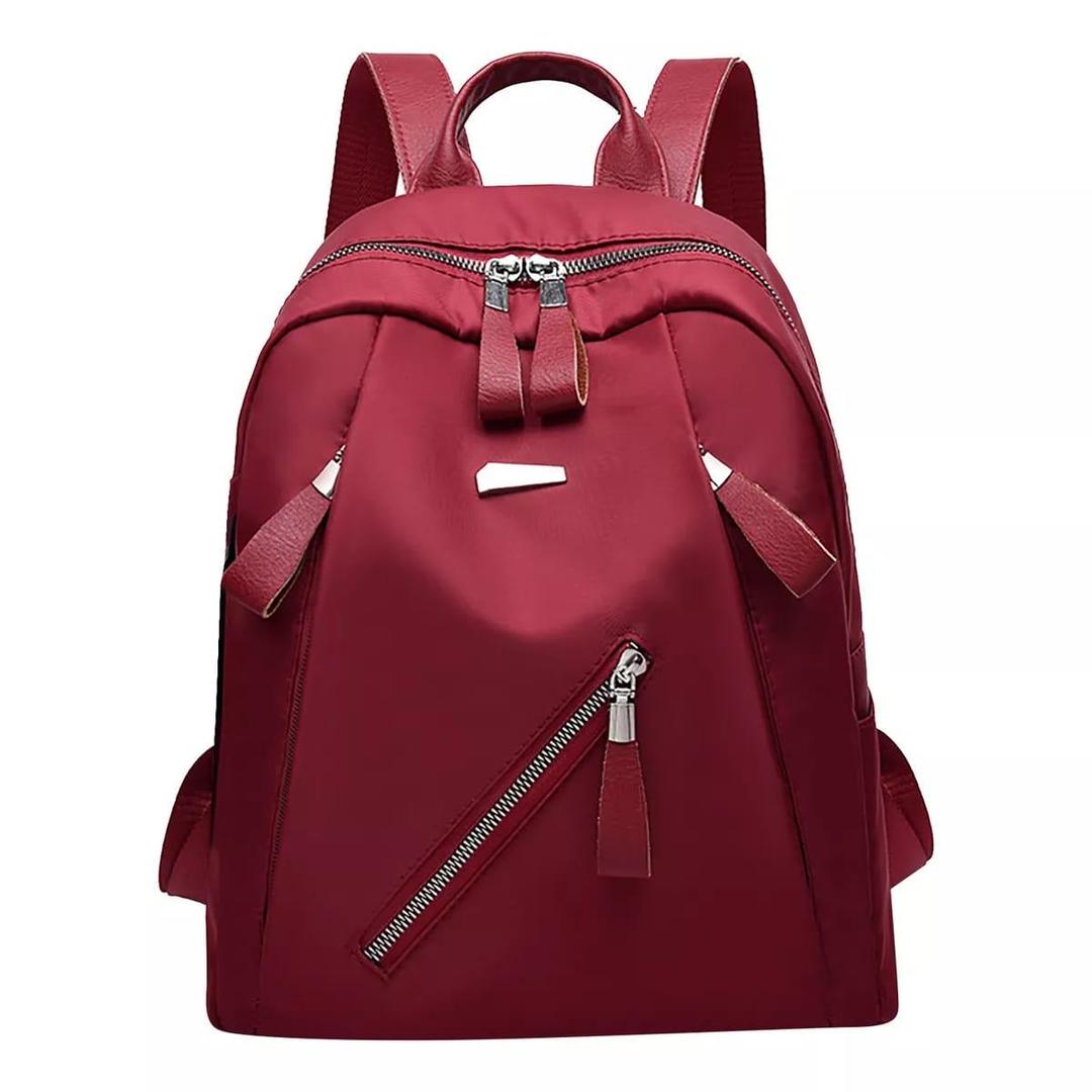 Casual Faux Leather Backpack - 1 Pc Waterproof Multicolor