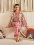 2 Pcs Girl's Arabic Lawn Printed Co-ord Set